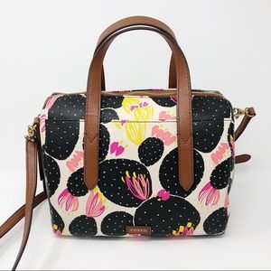 Cactus Print Fossil Crossbody Bag